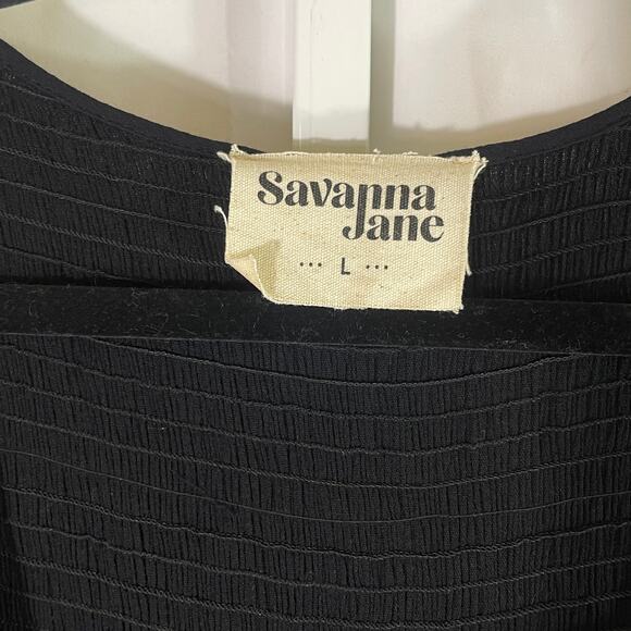 Savanna Jane Renaissance Aline Flare Dress - Women Size L - Black - Picture 4 of 5